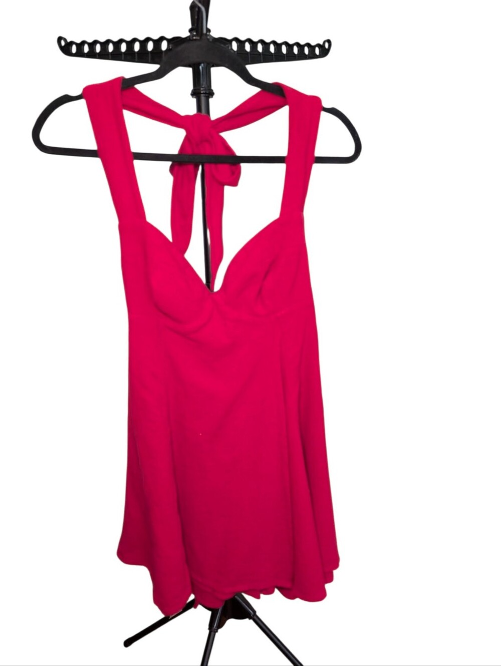 Free People Halter Mini Dress in Raspberry - Picture 3 of 7
